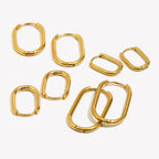 E.B.belle Minimalist Style U-Shape Earring Four Sizes Stainless Steel Earrings Hypoallergenic Jewelry For Women Fashion Charm