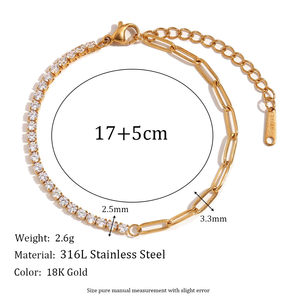 Elegant Zircon Chain Jewelry Set