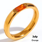 Gold-Plated Birthstone Ring