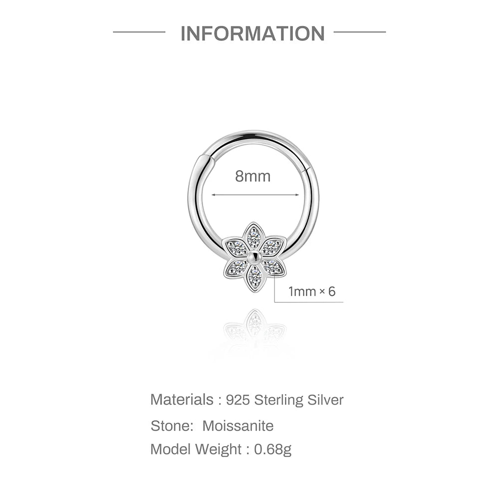 Luna Moissanite Hoop Earrings