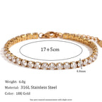 Elegant Zircon Charm Bracelet