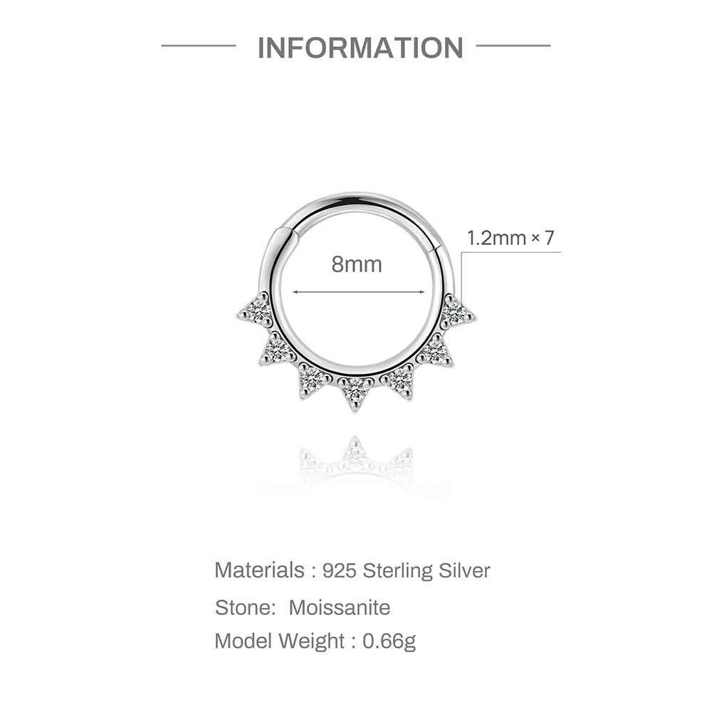 Luna Moissanite Hoop Earrings