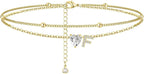 Initial Heart Anklet