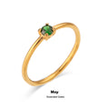 Gold Zodiac Birthstone Ring