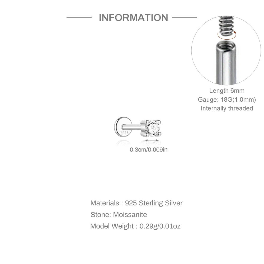 Éclat Moissanite Stud Earrings