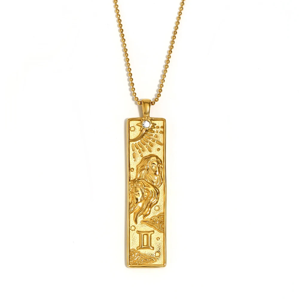 Gold Zodiac Pendant Necklace