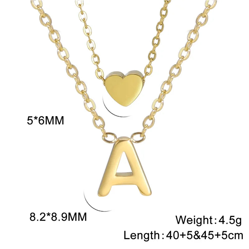 Amour Initial Heart Necklace