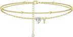 Initial Heart Anklet