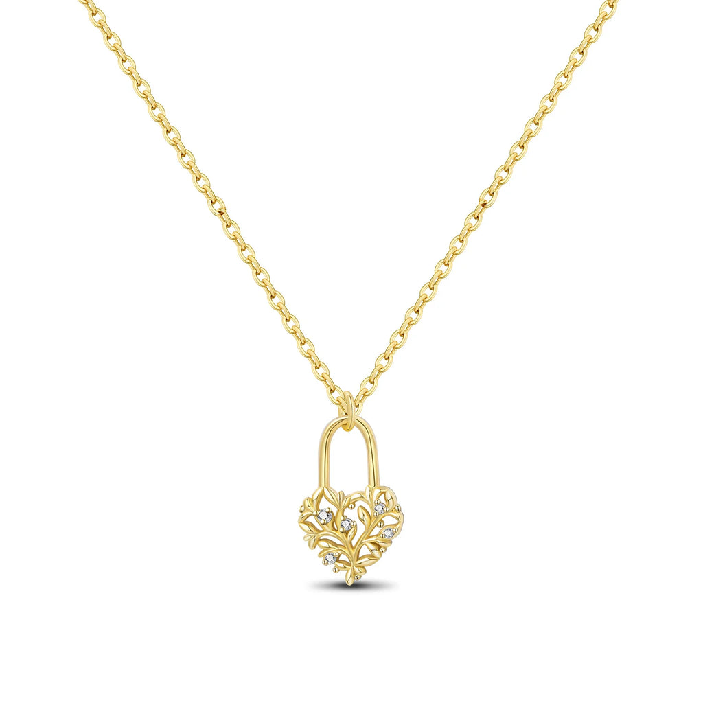 Trèfle Heart Necklace in Sterling Silver 92
