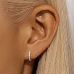 Luna Moissanite Hoop Earrings