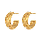 Celestial Charm Chunky Hoop Earrings