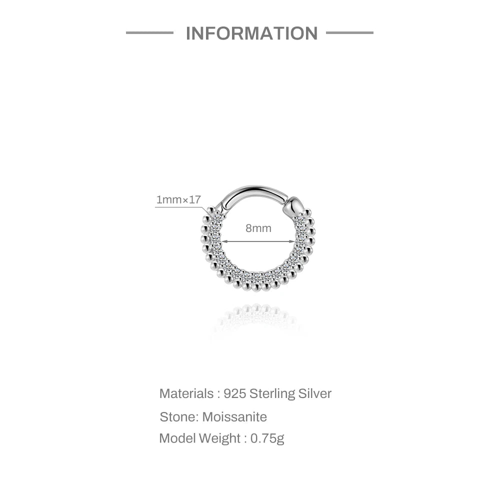 Luna Moissanite Hoop Earrings
