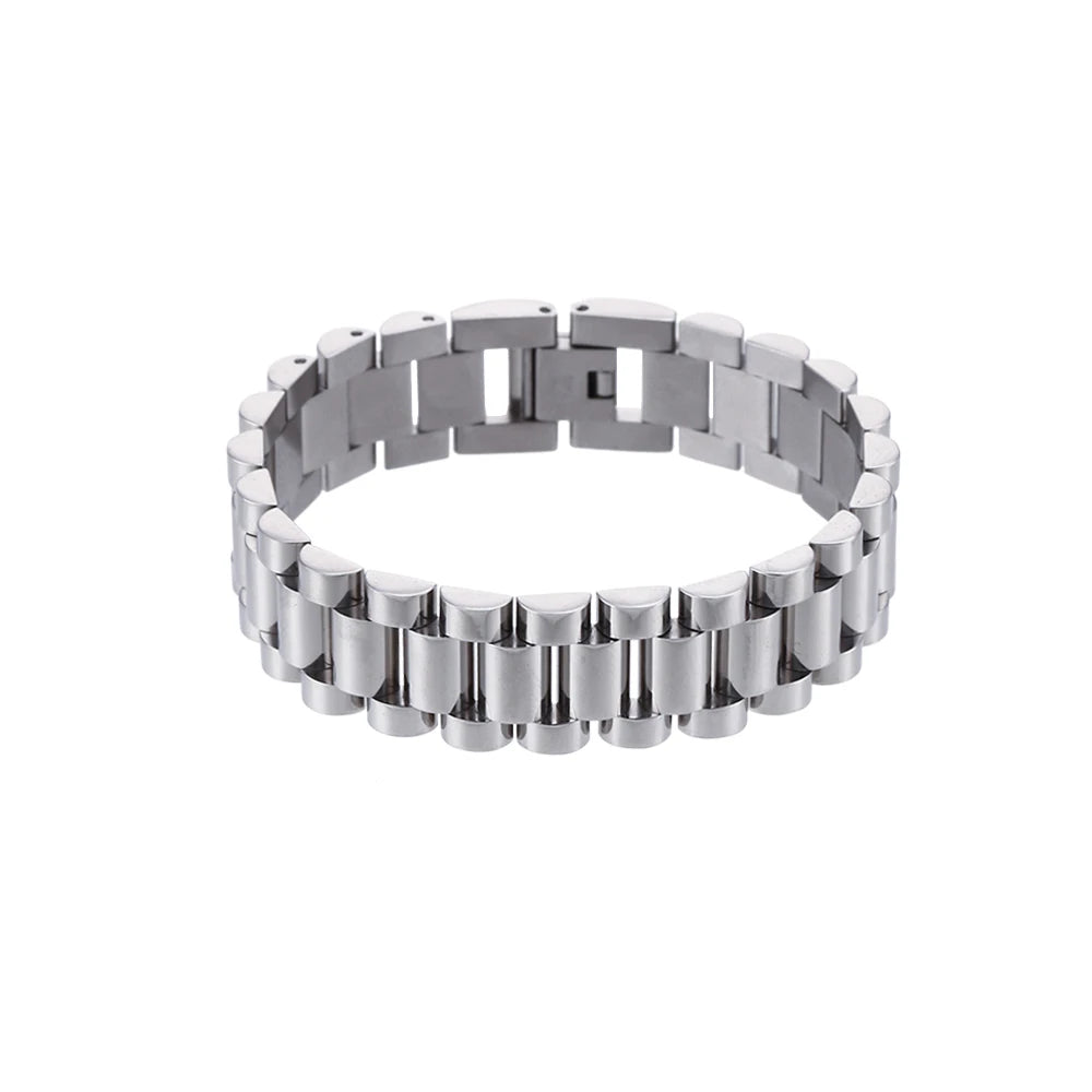 Elegant Gold-Plated Link Bracelet