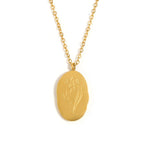 Gold-Plated Birth Flower Necklace