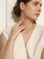 E.B.belle Anti-allergy Stainless Steel Chain Freshwater Pearl Chain Necklace Bracelets For Women Gold Plated Jewelry Set