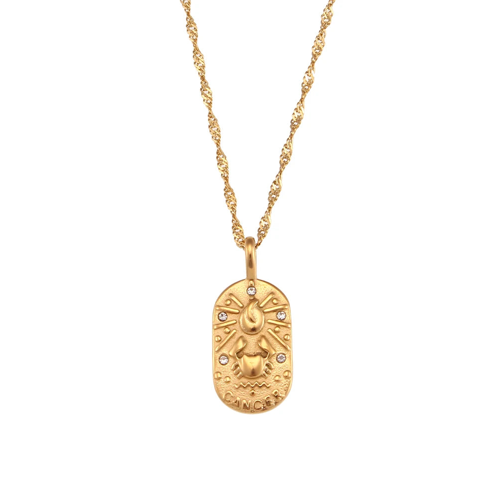 Elegant Zodiac Gold Necklace
