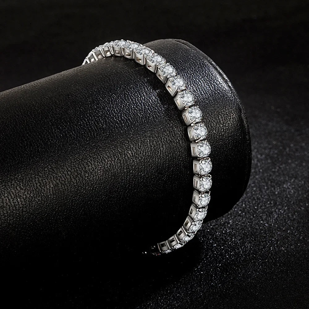 Éclat 4 mm S925 Sterling Silver Riviera Bracelet