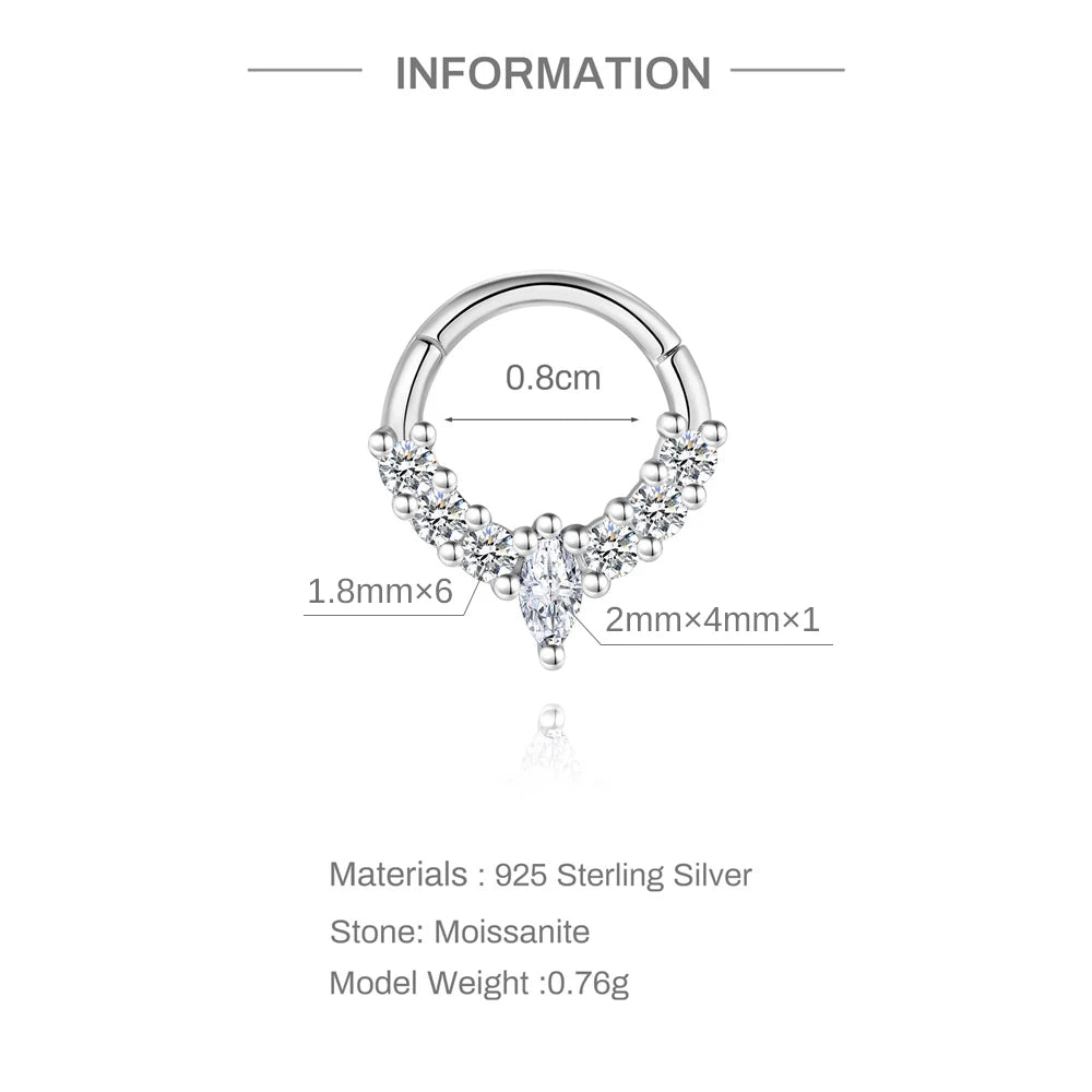 Luna Moissanite Hoop Earrings