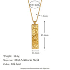 Gold Zodiac Pendant Necklace