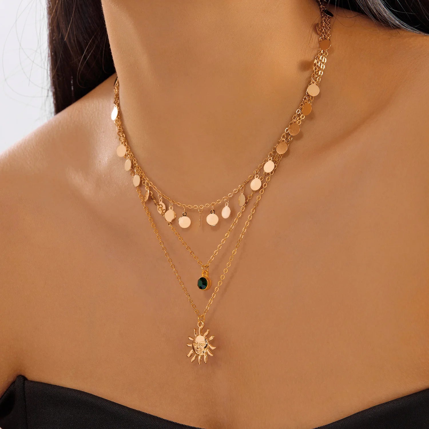 Layered Pendant Necklace Collection