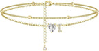 Initial Heart Anklet