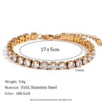 Elegant Zircon Charm Bracelet