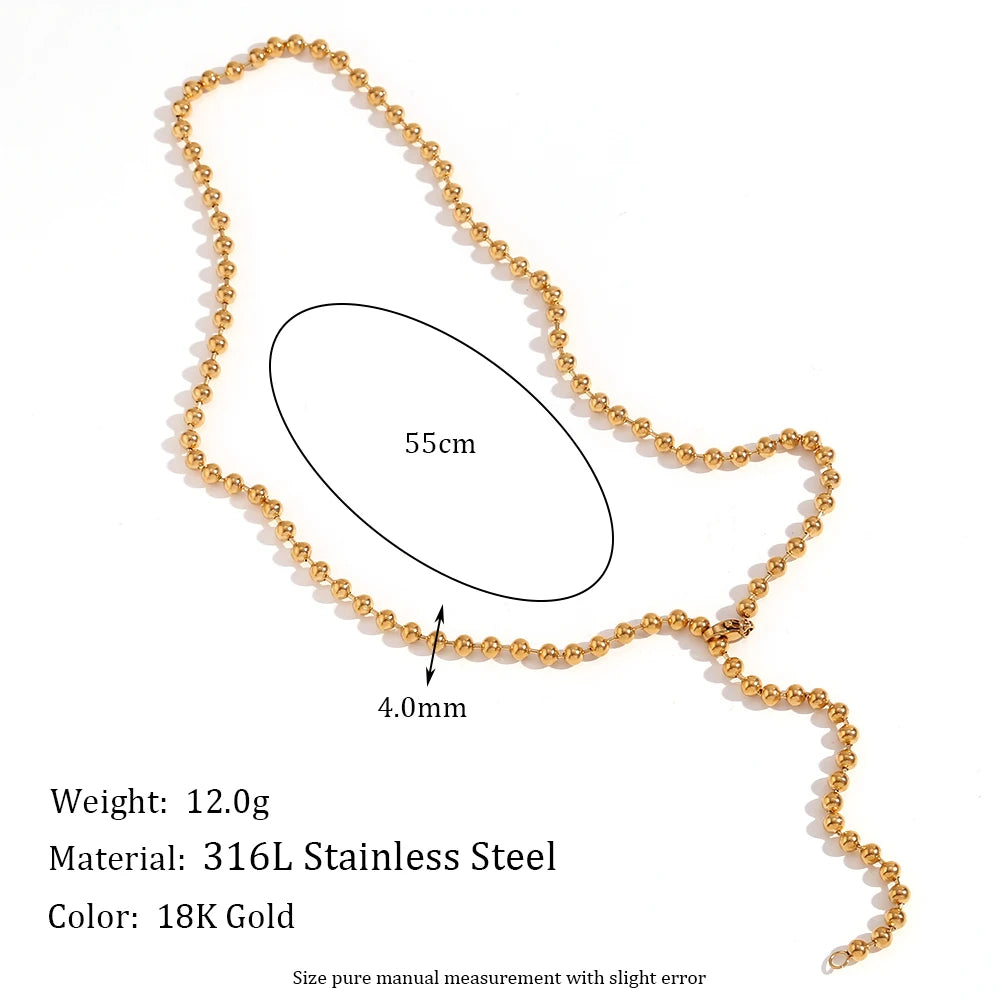 Elegant Gold Bead Necklace