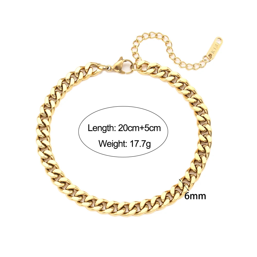 Elegant Gold-Plated Cuban Bracelet