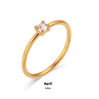 Gold Zodiac Birthstone Ring