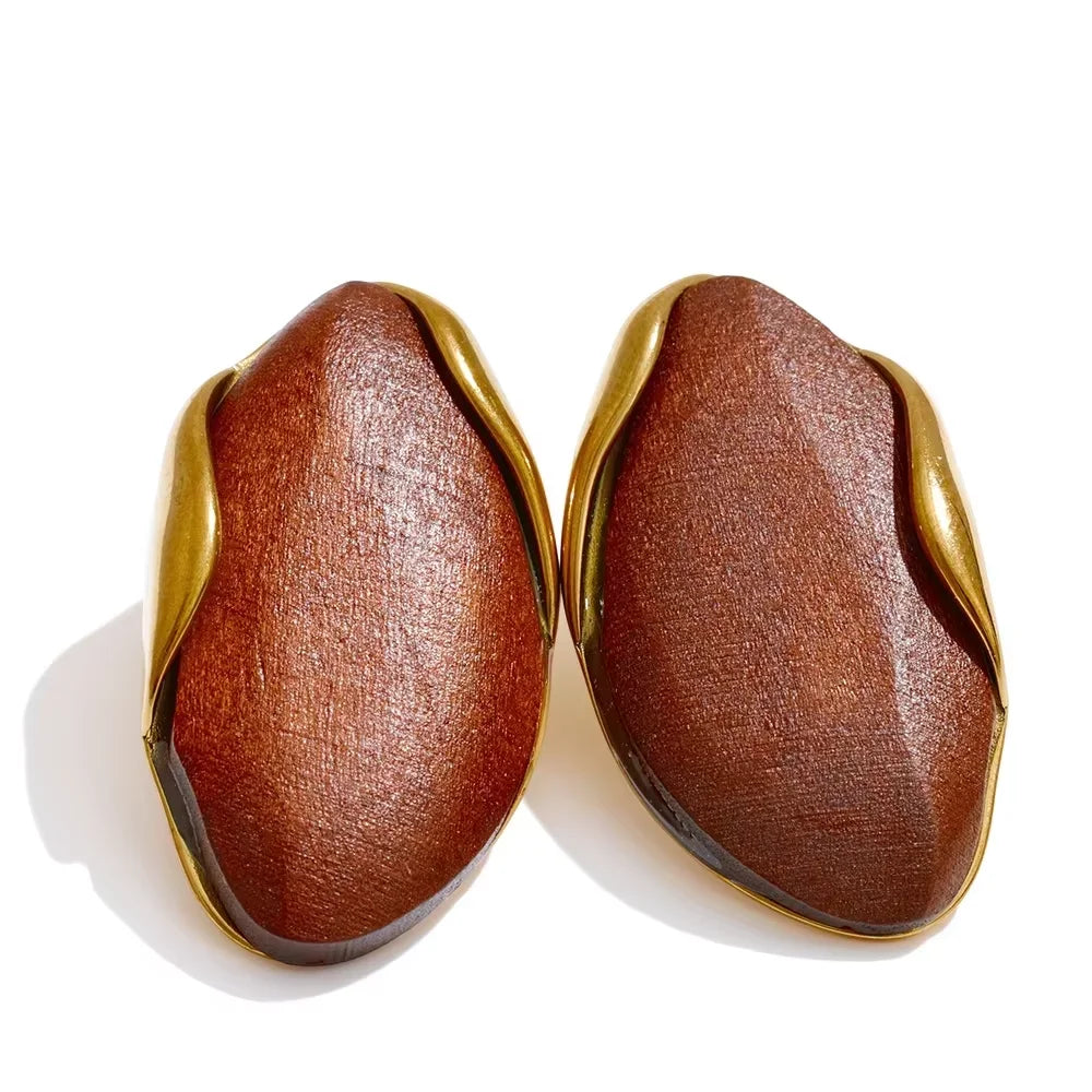 18k Gold Plated Stainless Steel Ring with Resin Detail