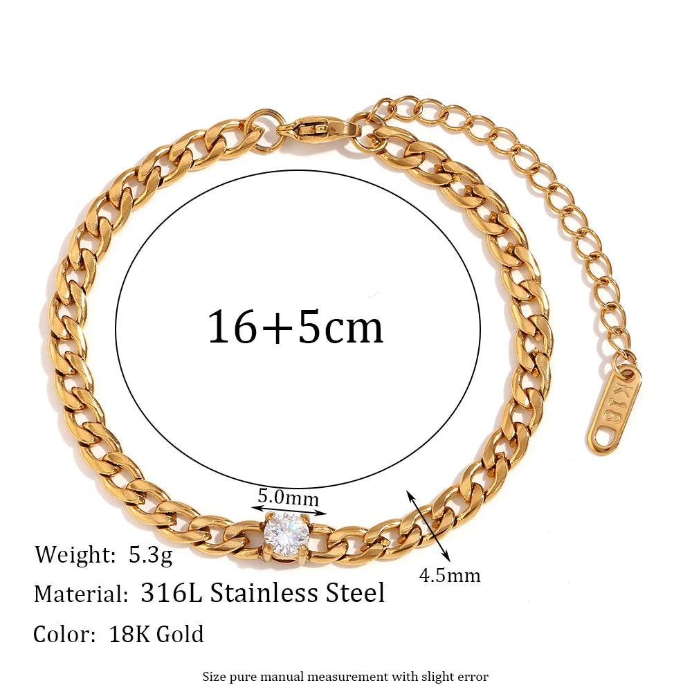 Elegant Gold Water Drop Bracelet