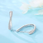 Élégance 925 Silver Hoop Earrings