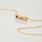 Modern Sliding Zirconia Bar Necklace