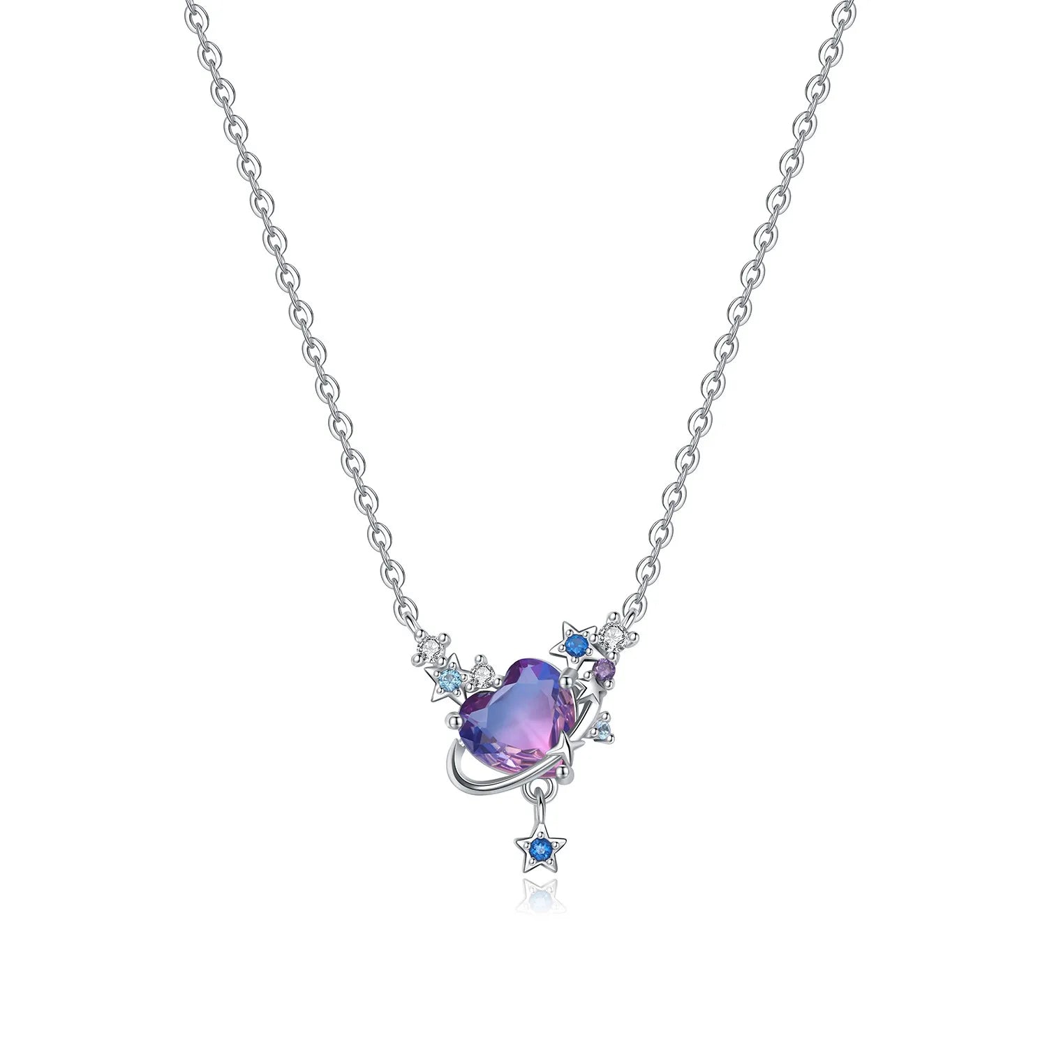 Trèfle Heart Necklace in Sterling Silver 92