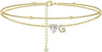 Initial Heart Anklet