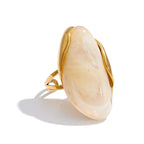 18k Gold Plated Stainless Steel Ring with Resin Detail