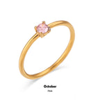 Gold Zodiac Birthstone Ring