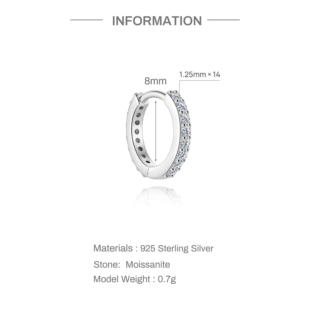 Luna Moissanite Hoop Earrings