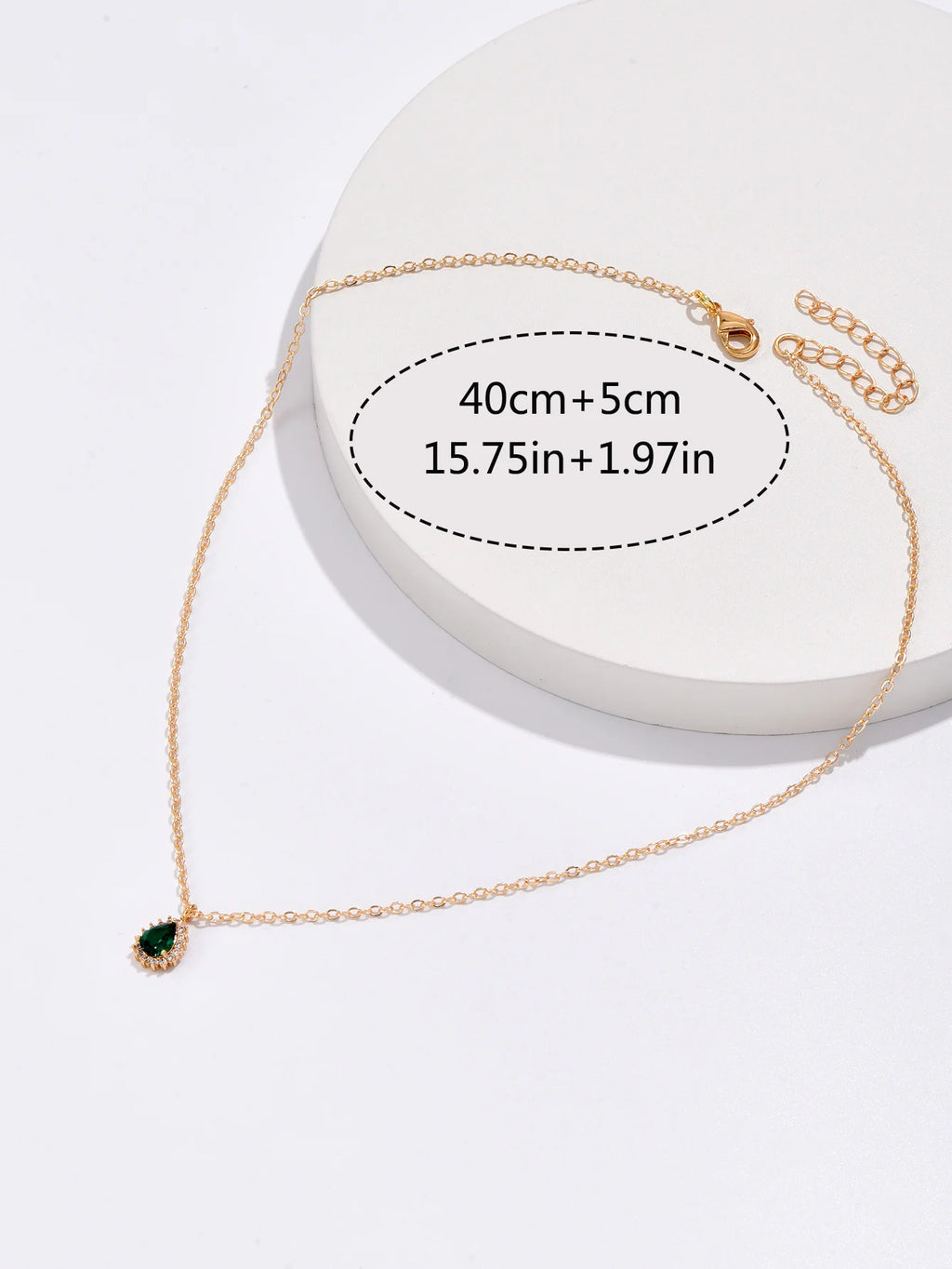 Lumière Teardrop Zircon Necklace