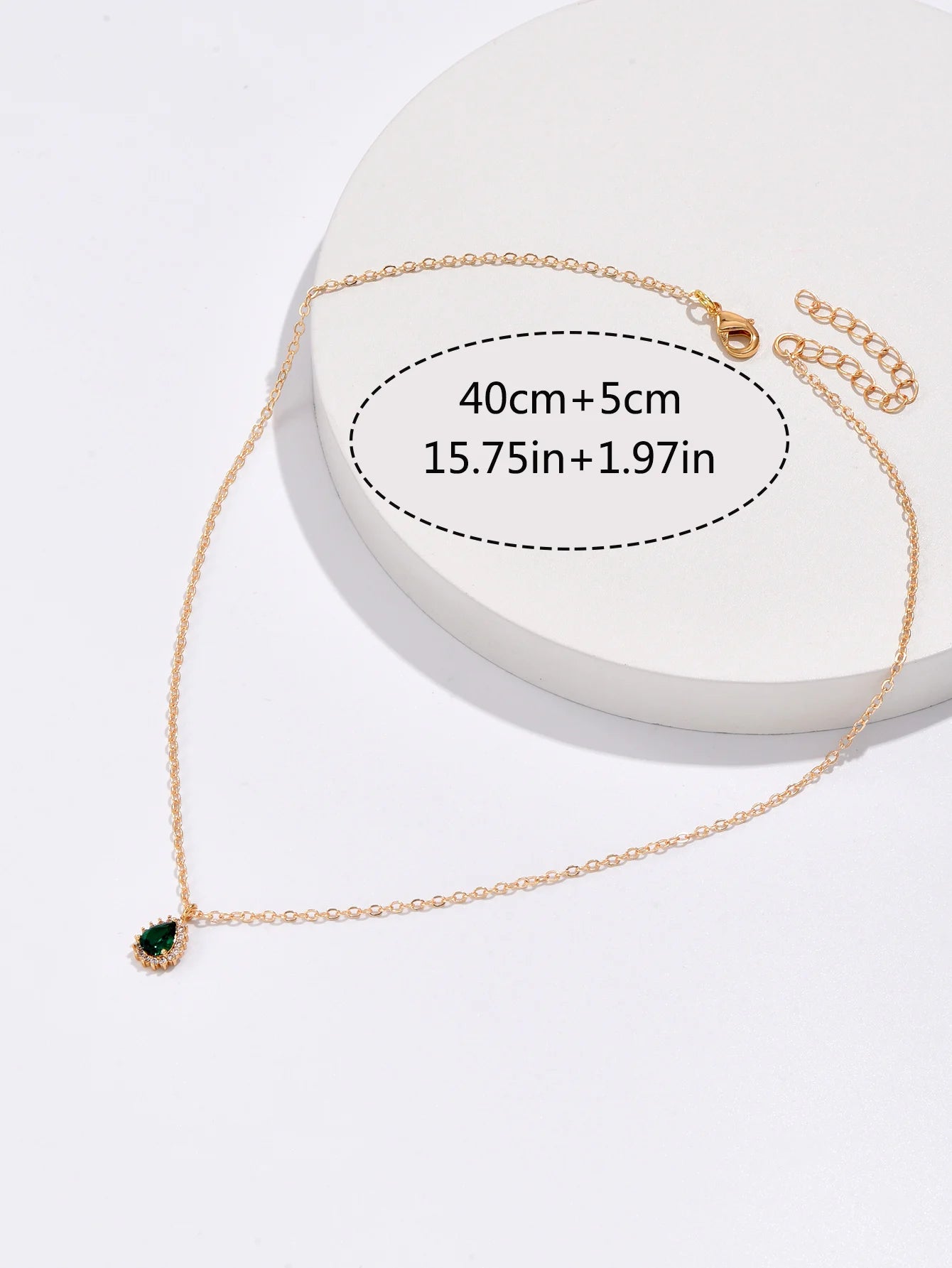 Lumière Teardrop Zircon Necklace