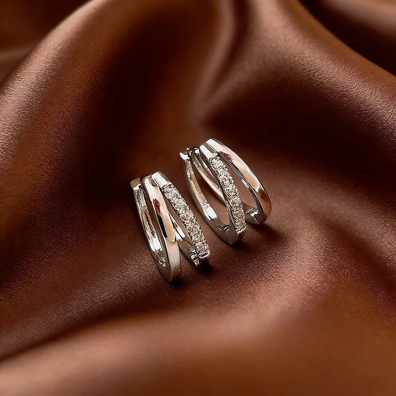 Élégance 925 Silver Hoop Earrings