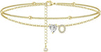 Initial Heart Anklet