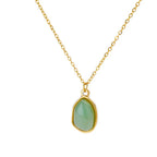 Delicate Oval Pendant Necklace