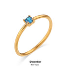 Gold Zodiac Birthstone Ring