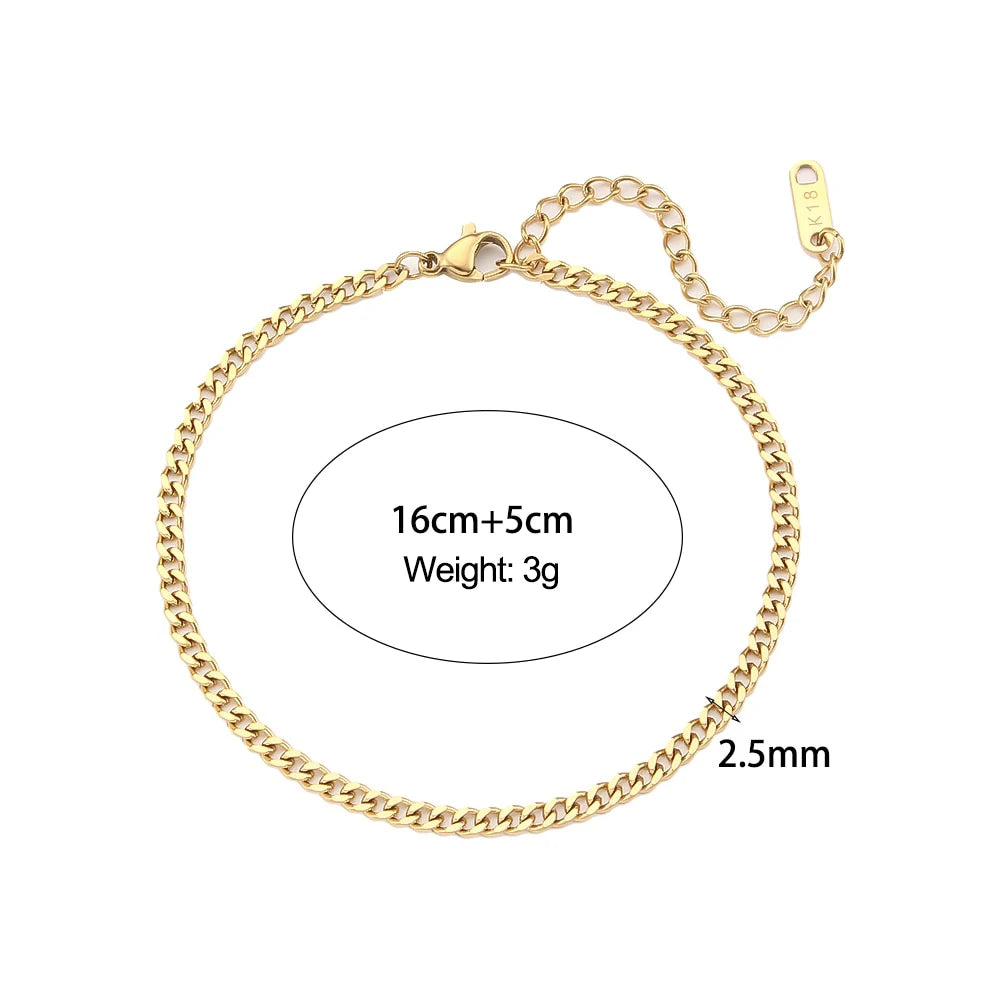 Elegant Gold-Plated Cuban Bracelet