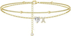 Initial Heart Anklet