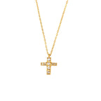 Elegant Zircon Cross Pendant Necklace