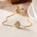 Gold Copper Bracelet with Zirconia