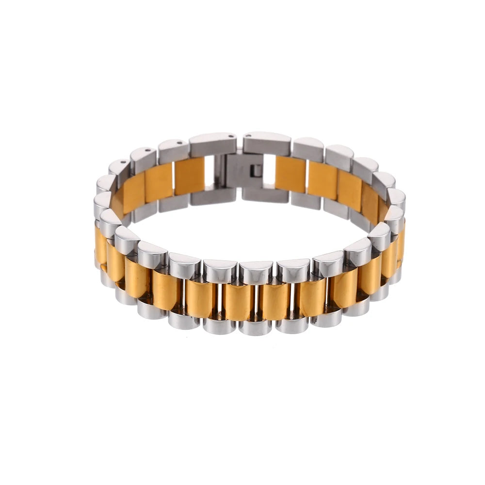 Elegant Gold-Plated Link Bracelet