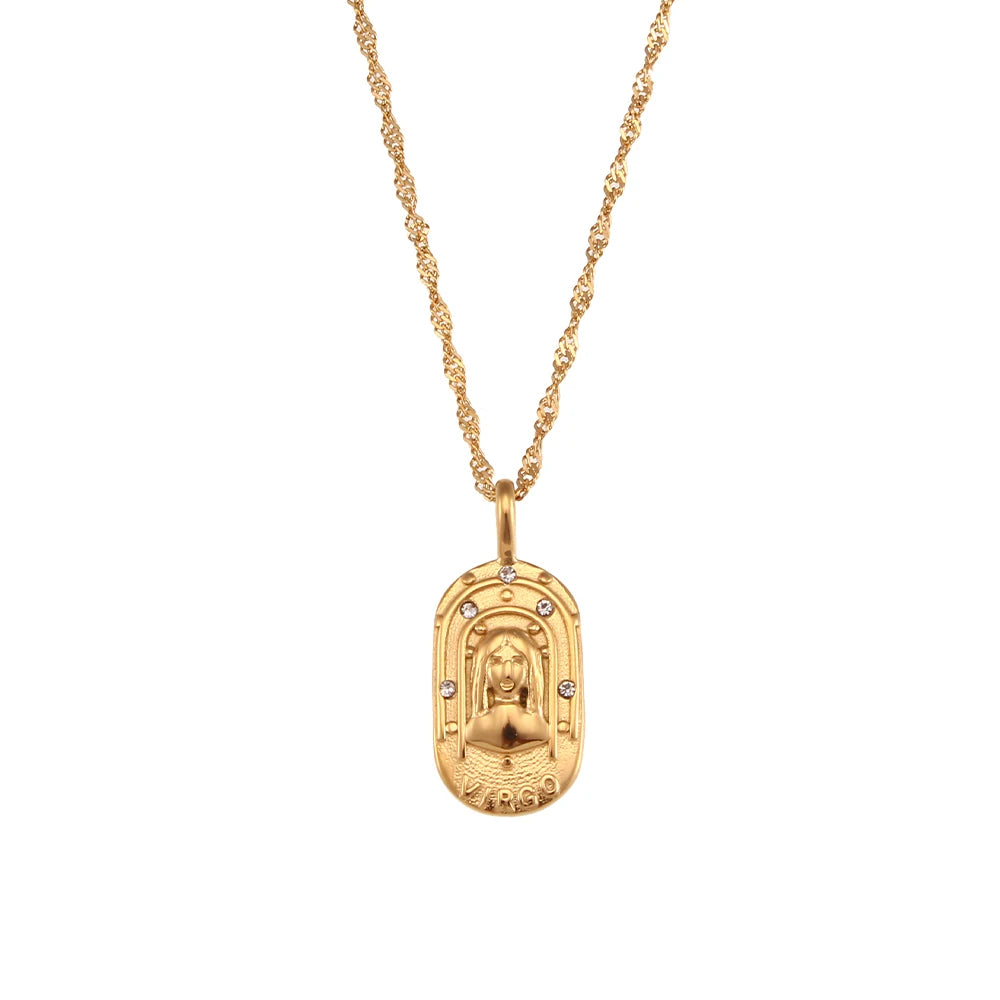 Elegant Zodiac Gold Necklace